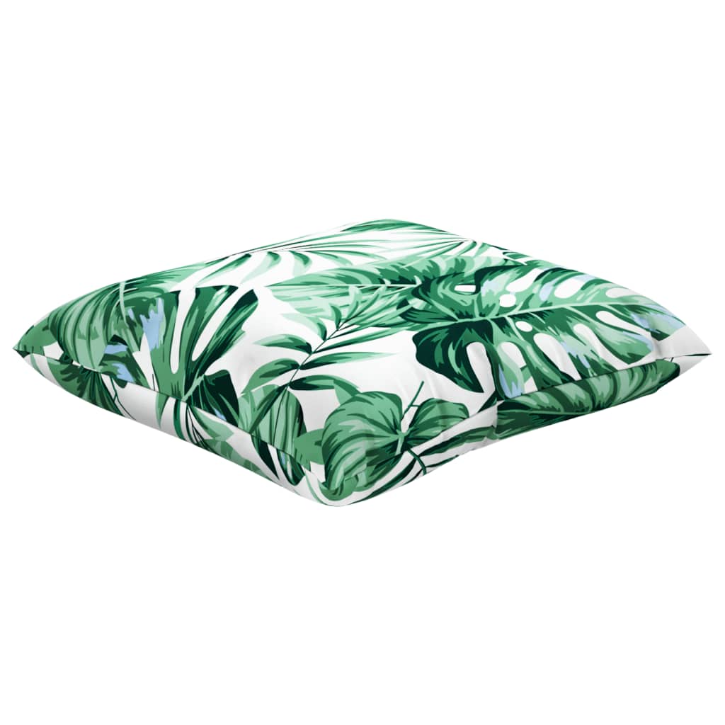 Sofa cushions 4 pcs. leaf pattern 60x60 cm fabric