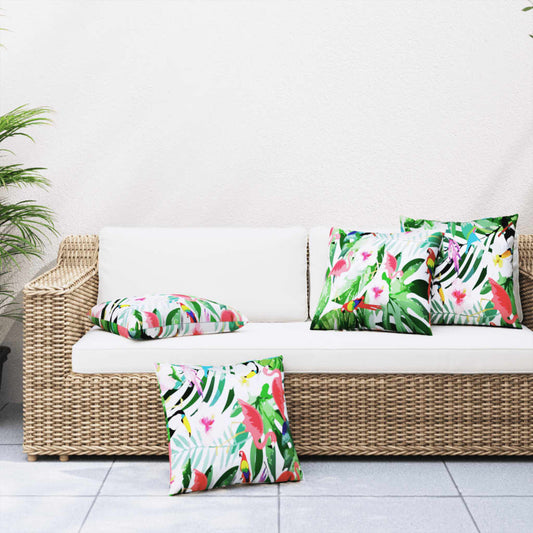 Coussins décoratifs 4 pces. Multicolore 60x60 cm Tissu