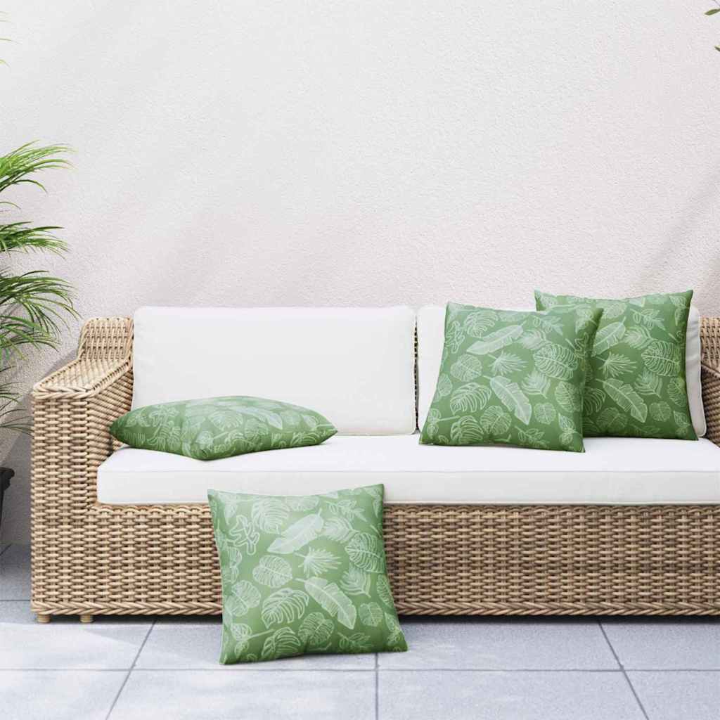 Coussins de diffusion Motif feuille 4 pcs Motif feuille 60 x 60 cm Tissu polyester