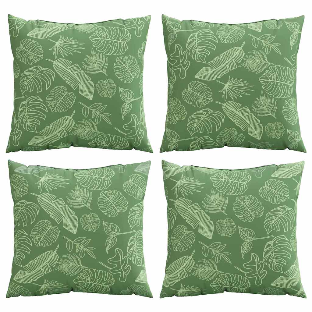 Coussins de diffusion Motif feuille 4 pcs Motif feuille 60 x 60 cm Tissu polyester