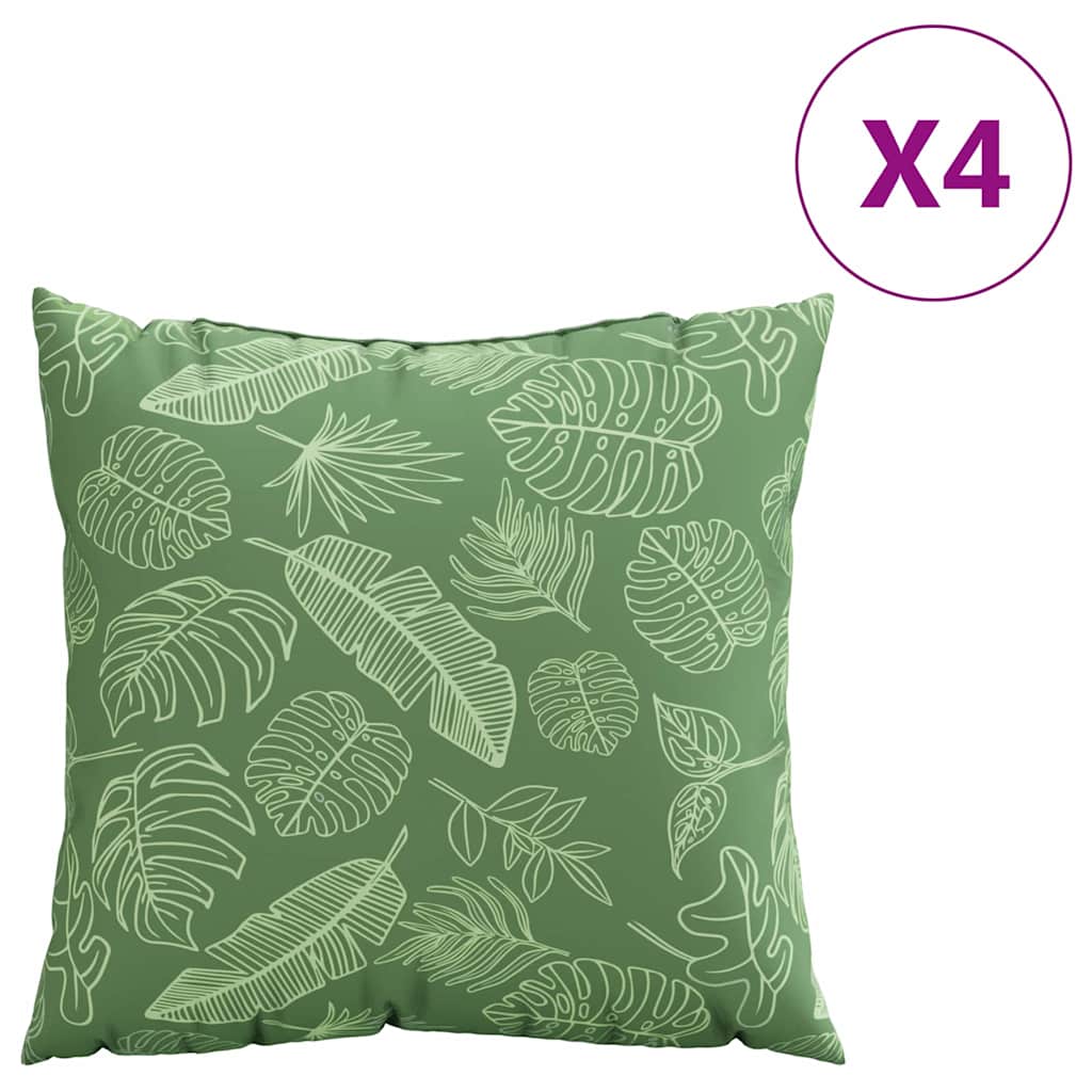 Coussins de diffusion Motif feuille 4 pcs Motif feuille 60 x 60 cm Tissu polyester