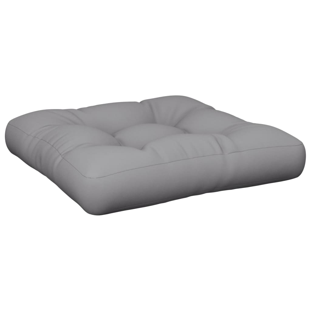 Coussin de palette gris 50x50x12 cm tissu