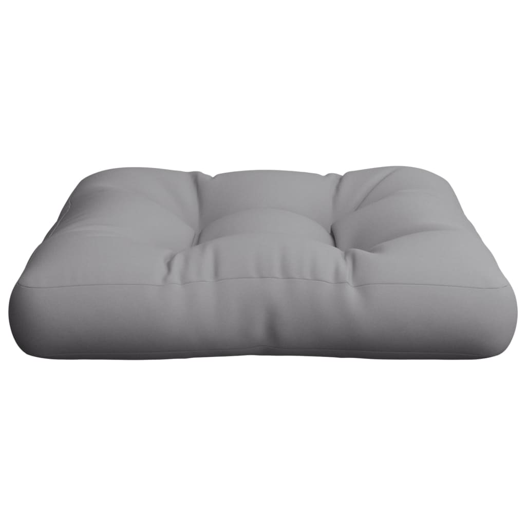Coussin de palette gris 50x50x12 cm tissu