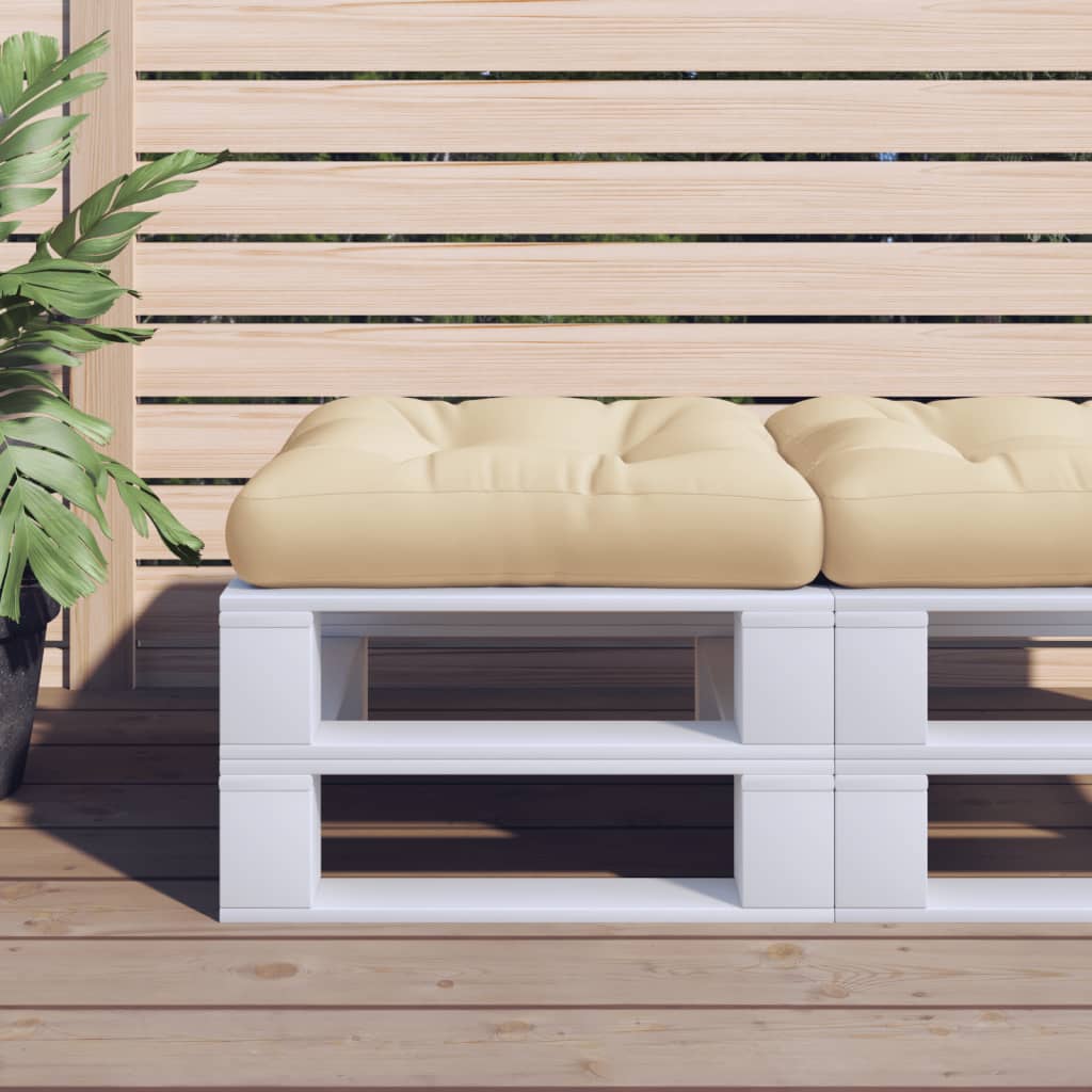 Pallet Cushion Beige 50x50x12 cm Fabric