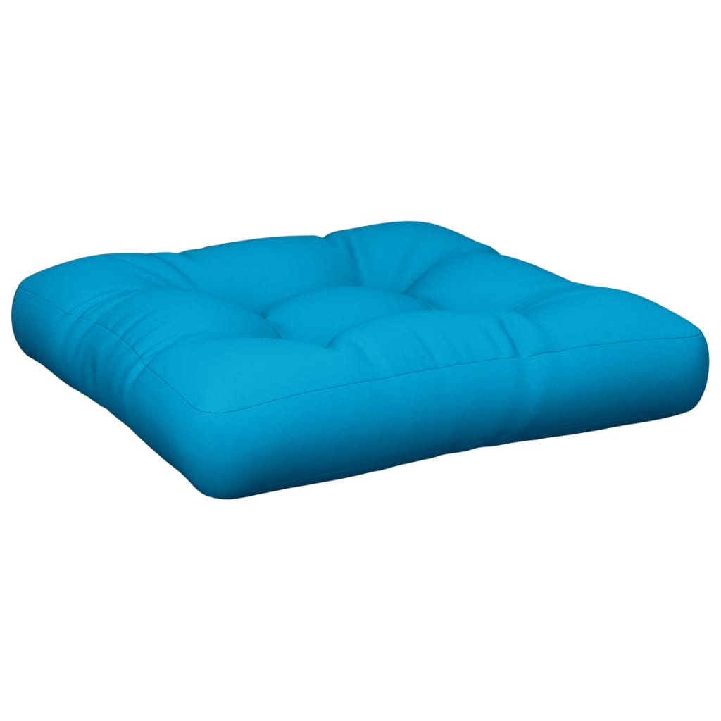 Coussin de palette bleu 50x50x12 cm tissu