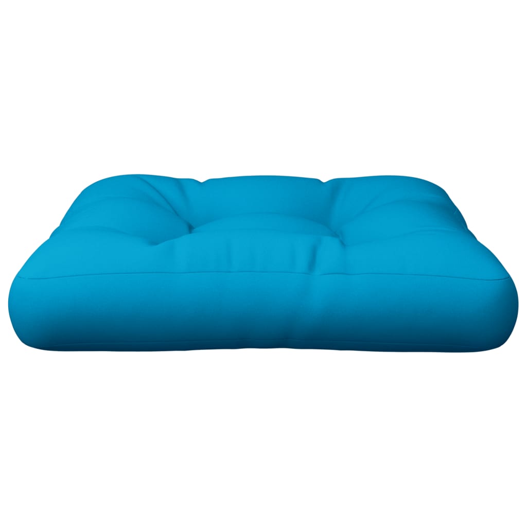 Coussin de palette bleu 50x50x12 cm tissu