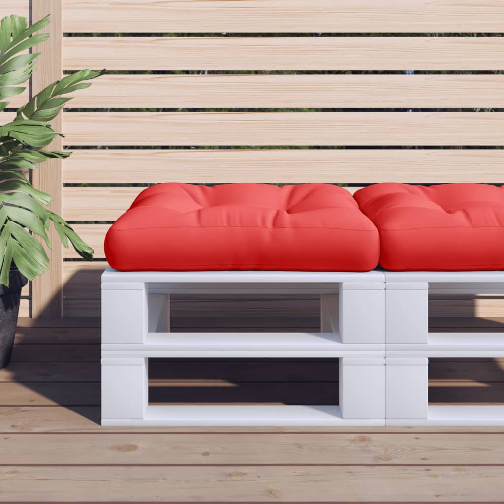 Pallet Cushion Red 50x50x12 cm Fabric