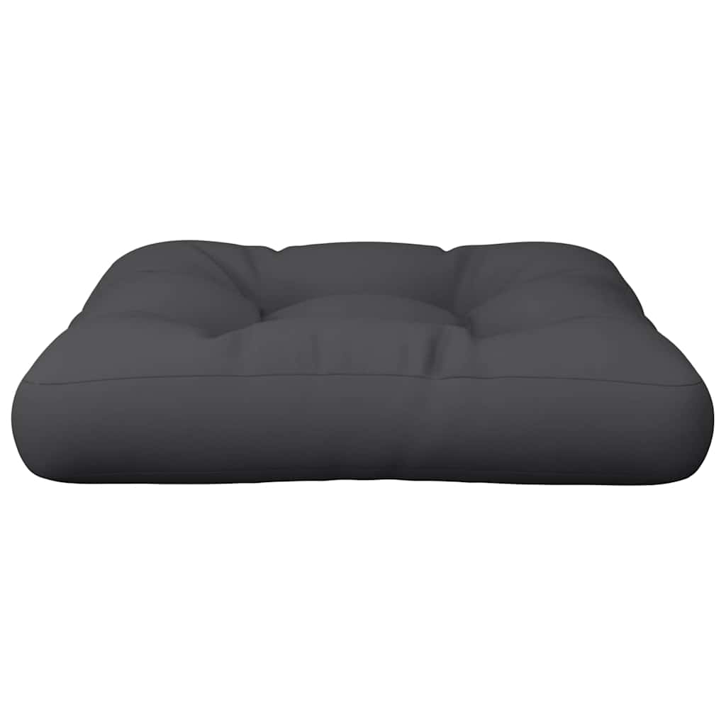 Coussin de palette noir 50x50x12 cm Tissu