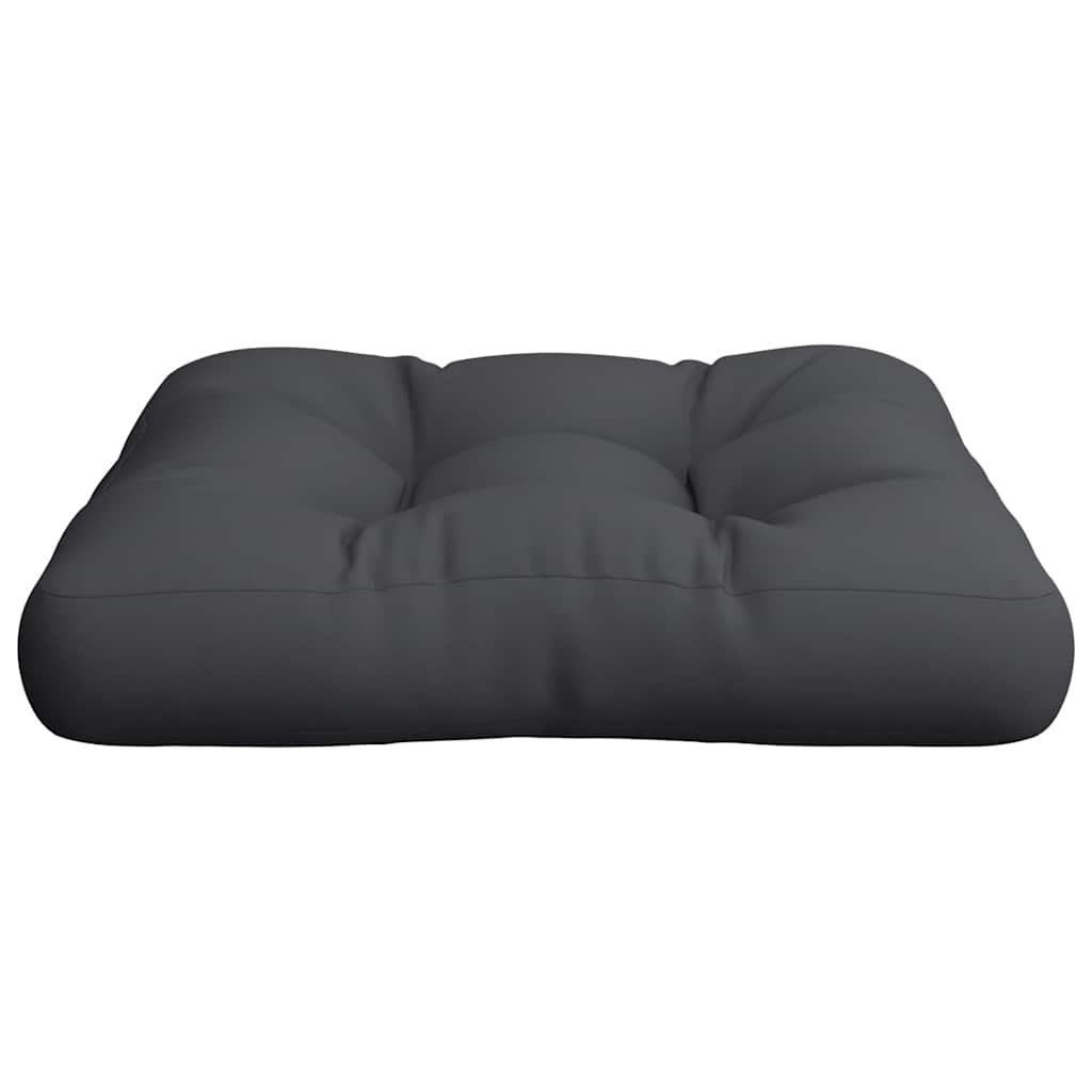 Coussin de palette noir 50x50x12 cm Tissu