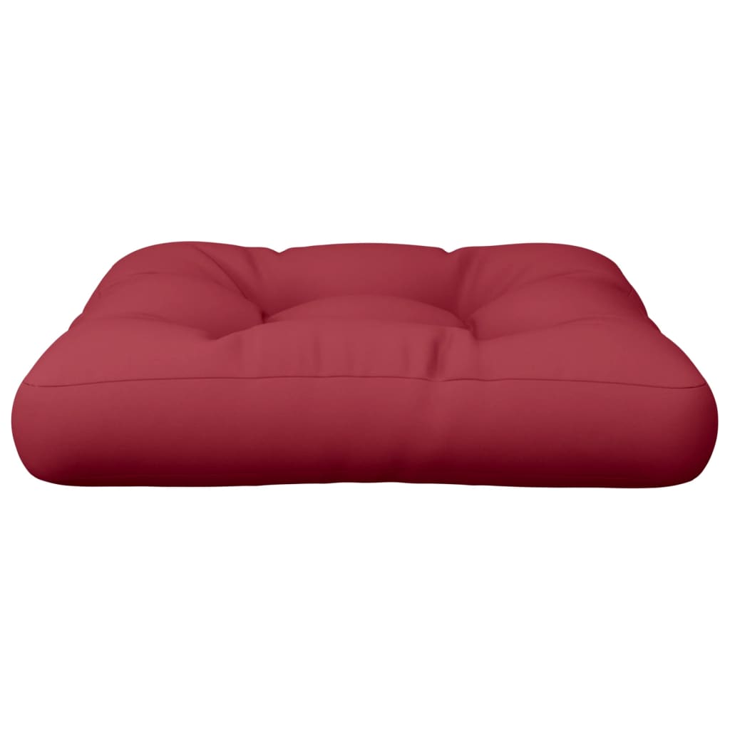 Coussin de palette bordeaux 50x50x12 cm tissu