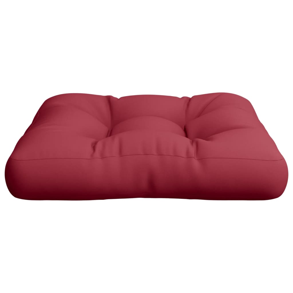Coussin de palette bordeaux 50x50x12 cm tissu