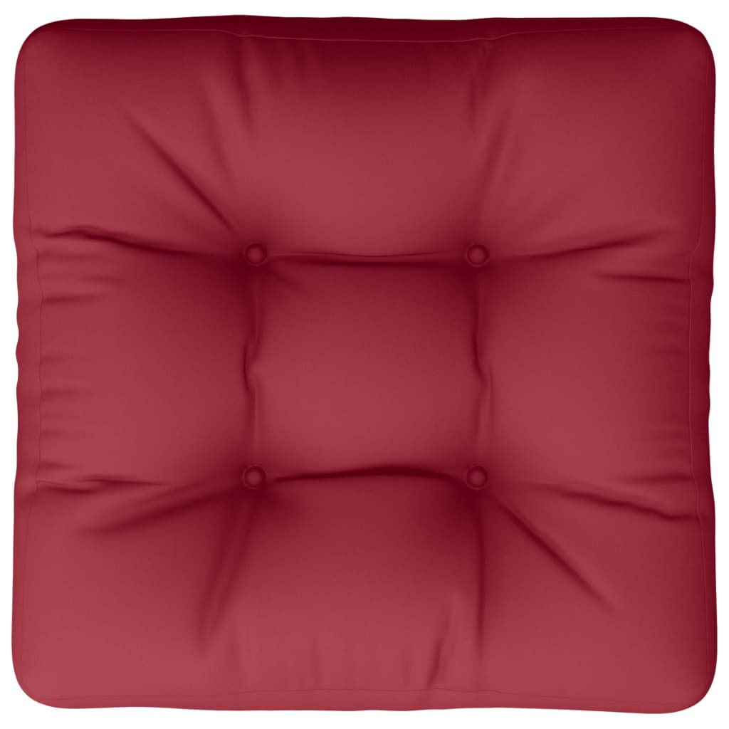 Coussin de palette bordeaux 50x50x12 cm tissu