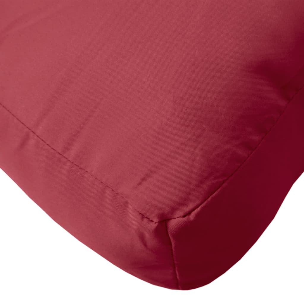 Coussin de palette bordeaux 50x50x12 cm tissu