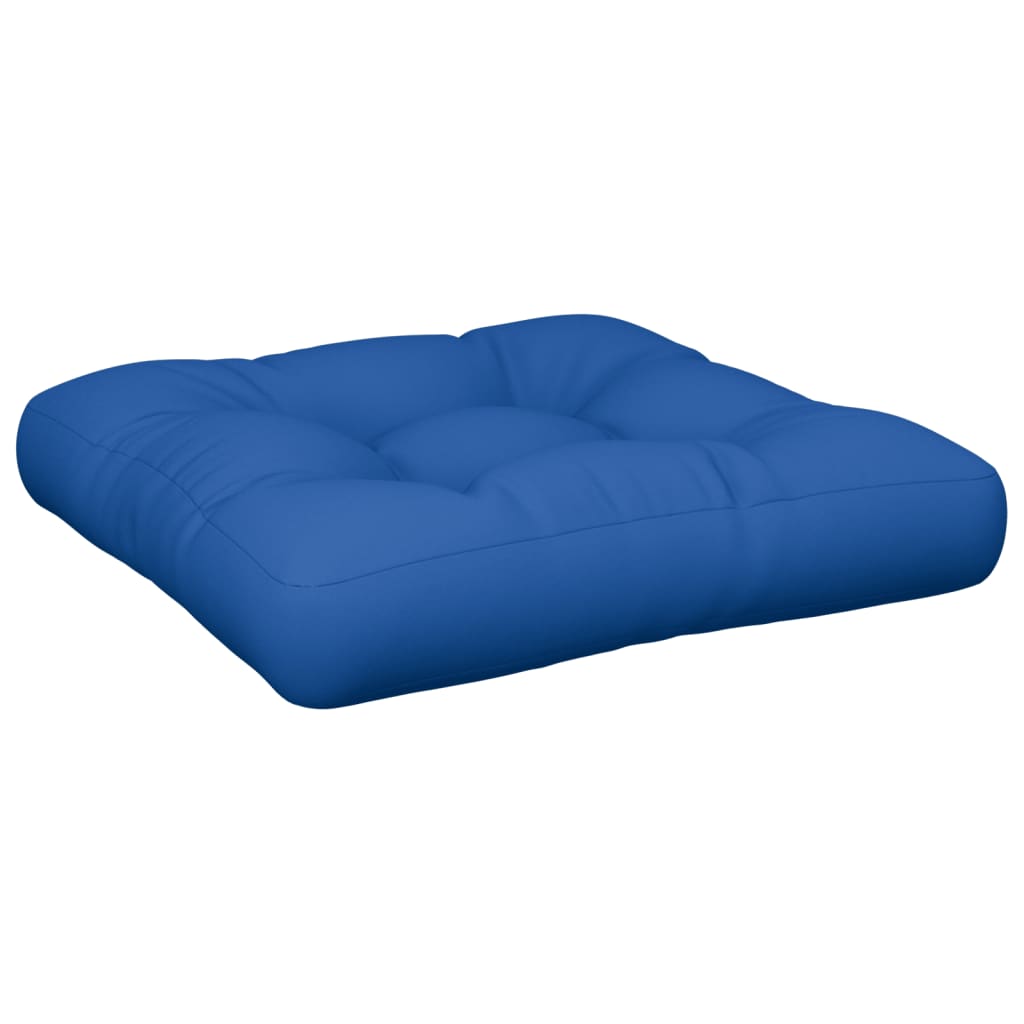 Coussin de palette bleu roi 50x50x12 cm tissu