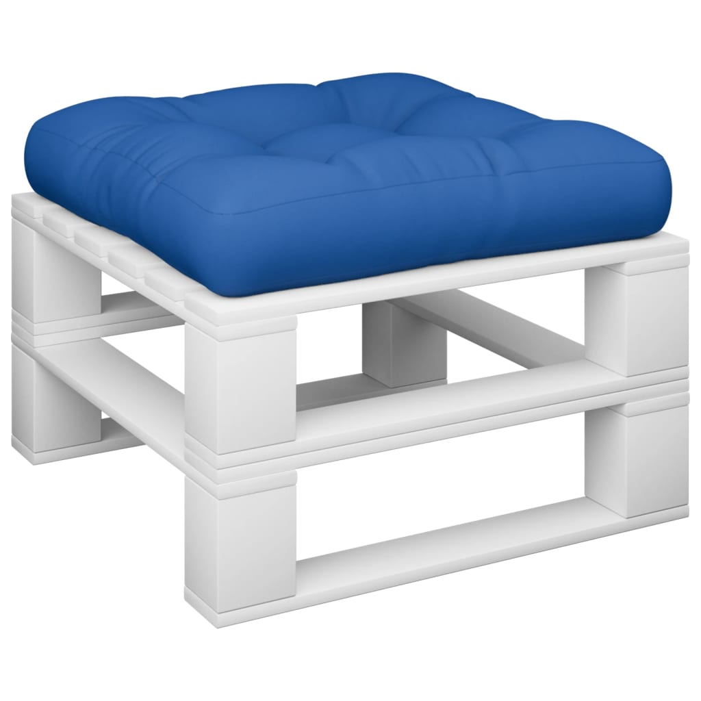 Coussin de palette bleu roi 50x50x12 cm tissu