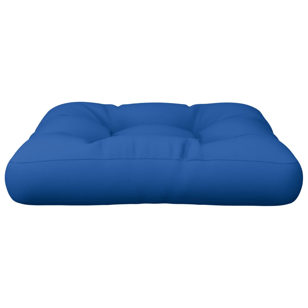 Coussin de palette bleu roi 50x50x12 cm tissu