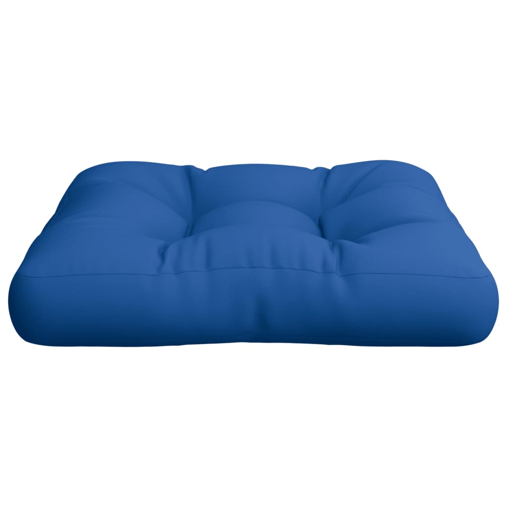 Coussin de palette bleu roi 50x50x12 cm tissu