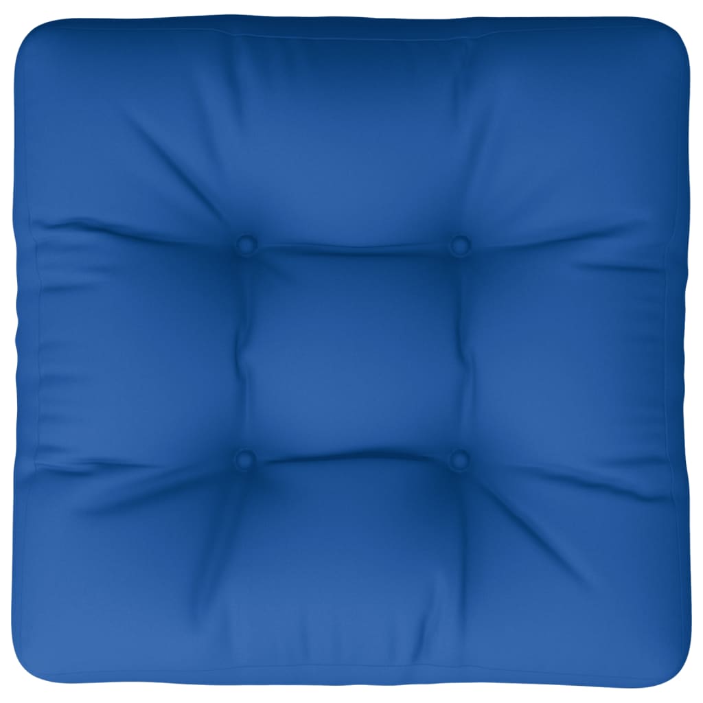Coussin de palette bleu roi 50x50x12 cm tissu