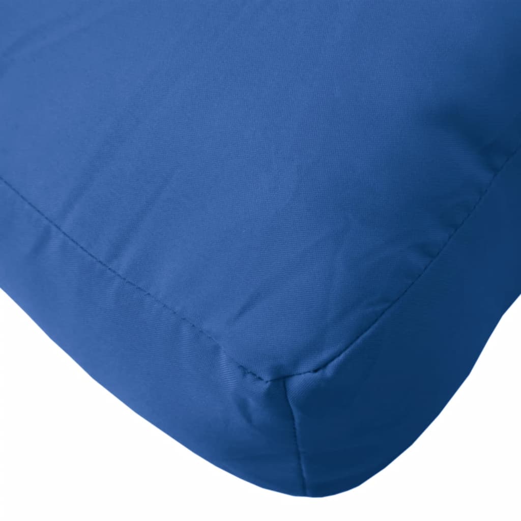 Coussin de palette bleu roi 50x50x12 cm tissu