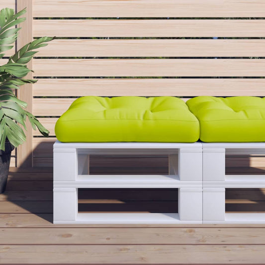 Coussin de palette vert vif 50x50x12 cm Tissu