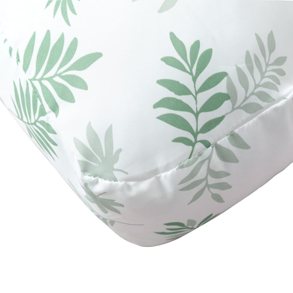 Coussin de palette motif feuilles 50x50x12 cm Tissu