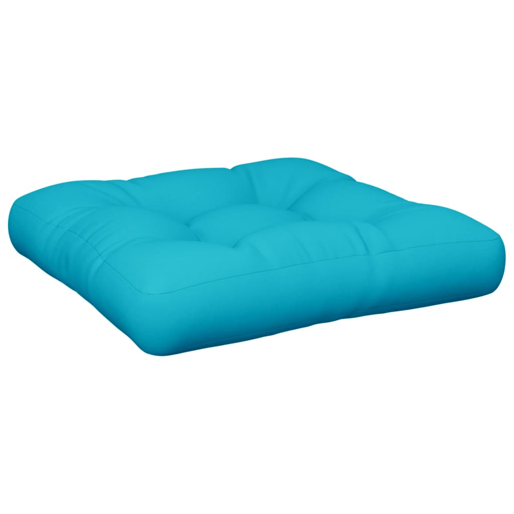 Coussin de palette turquoise 50x50x12 cm tissu
