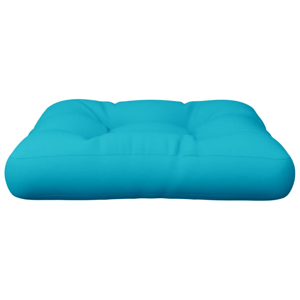 Coussin de palette turquoise 50x50x12 cm tissu