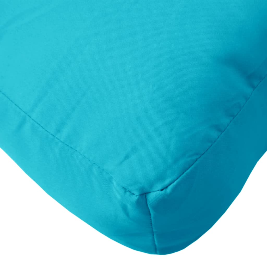 Coussin de palette turquoise 50x50x12 cm tissu