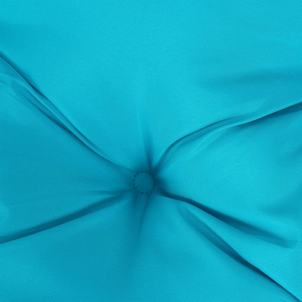 Coussin de palette turquoise 50x50x12 cm tissu