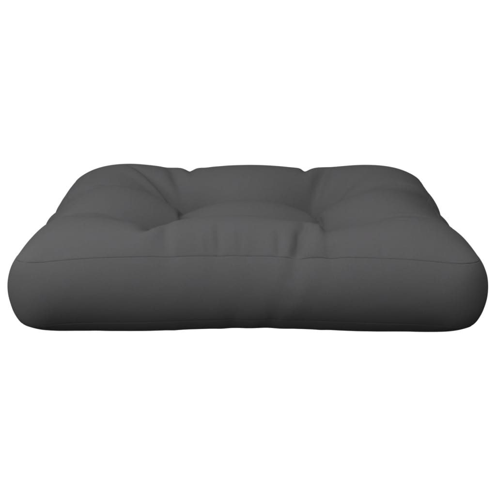 Coussin de palette anthracite 60x60x12 cm tissu