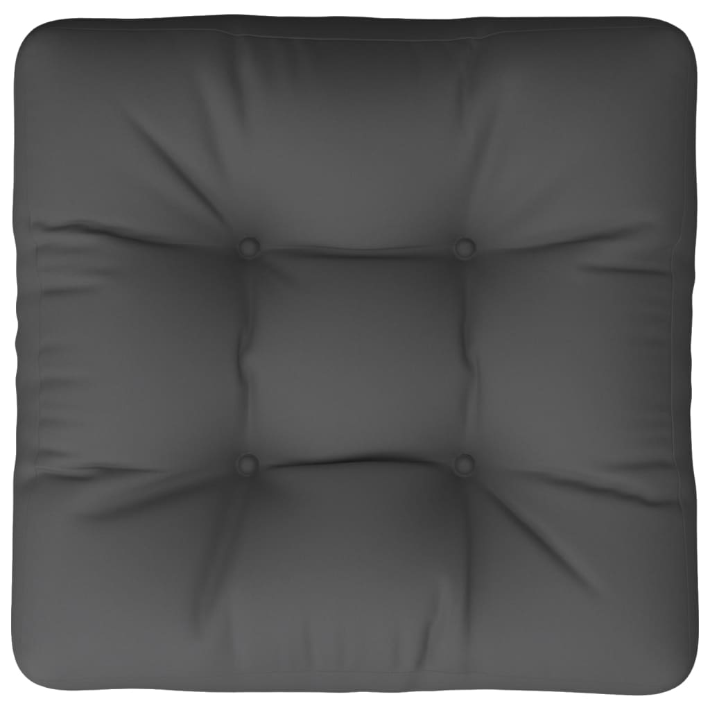 Coussin de palette anthracite 60x60x12 cm tissu