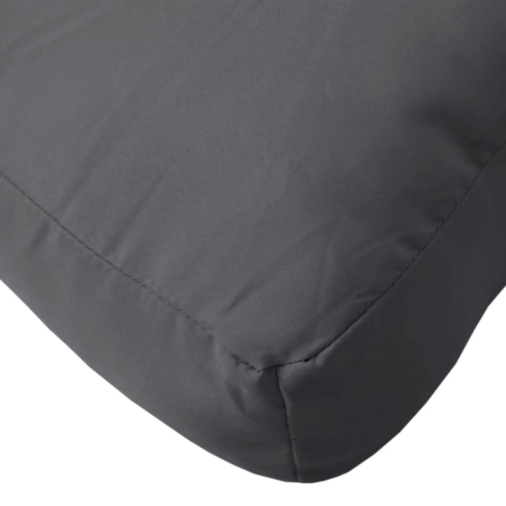 Coussin de palette anthracite 60x60x12 cm tissu