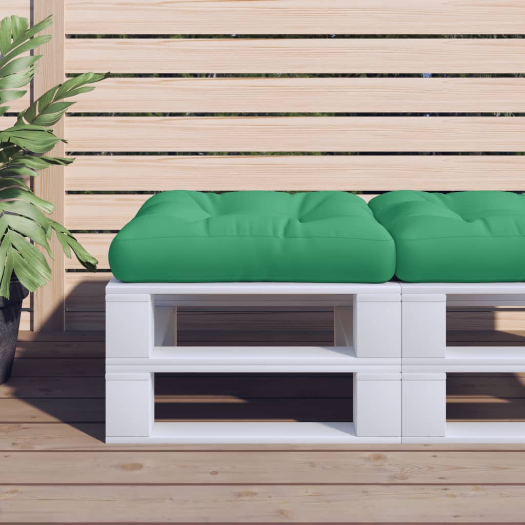 Green Pallet Cushion 60x60x12 cm Fabric