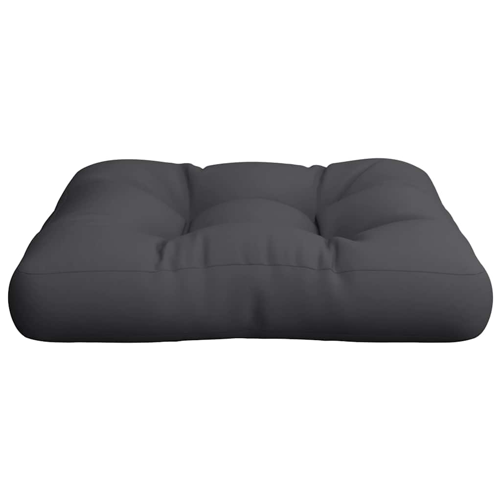 Coussin de palette Noir 60x60x12 cm Tissu