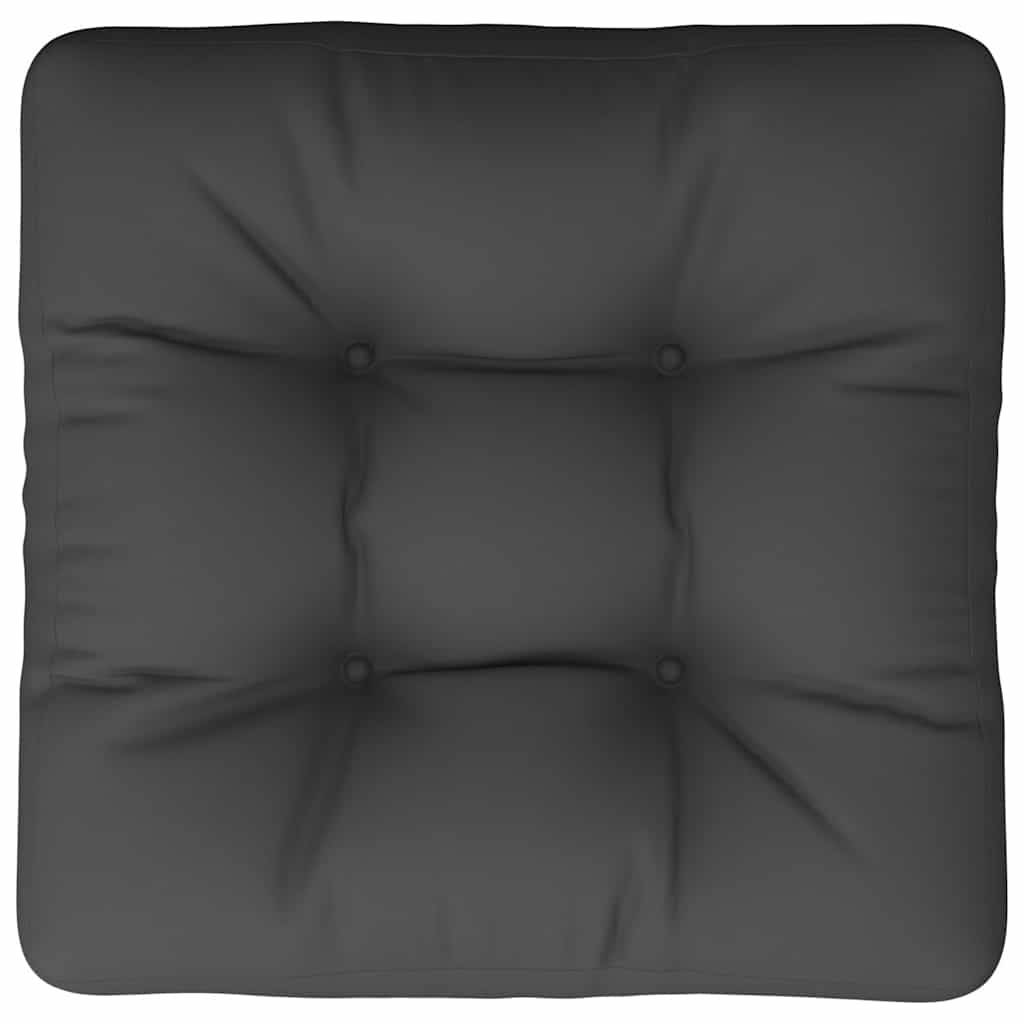 Coussin de palette Noir 60x60x12 cm Tissu