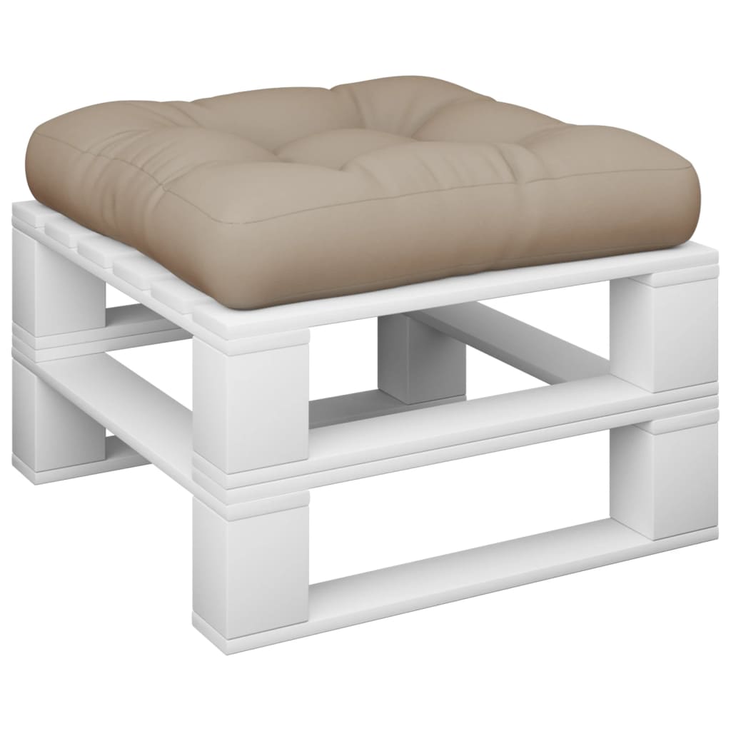 Coussin de palette taupe 60x60x12 cm tissu