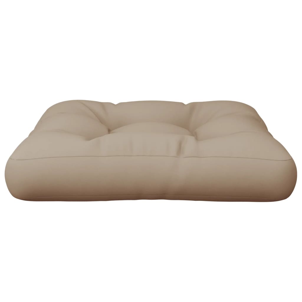 Coussin de palette taupe 60x60x12 cm tissu