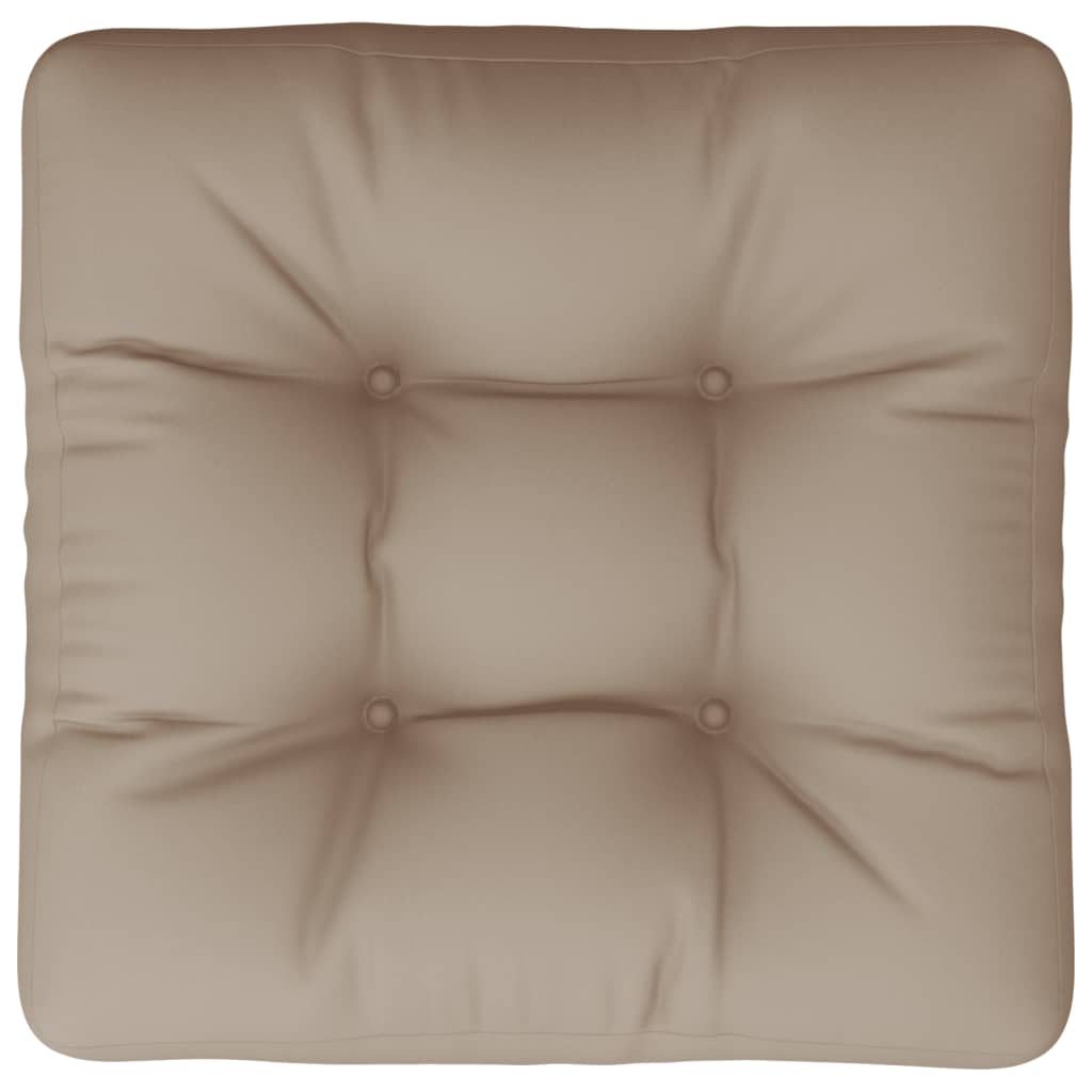 Coussin de palette taupe 60x60x12 cm tissu
