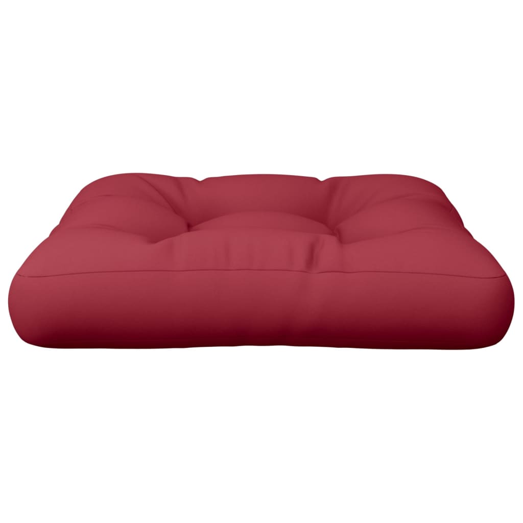 Coussin de palette bordeaux 60x60x12 cm Tissu