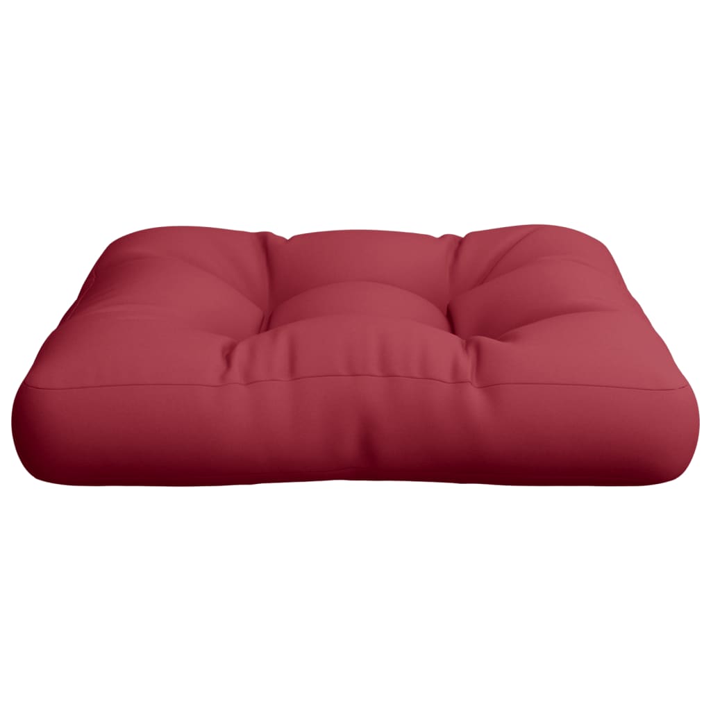 Coussin de palette bordeaux 60x60x12 cm Tissu
