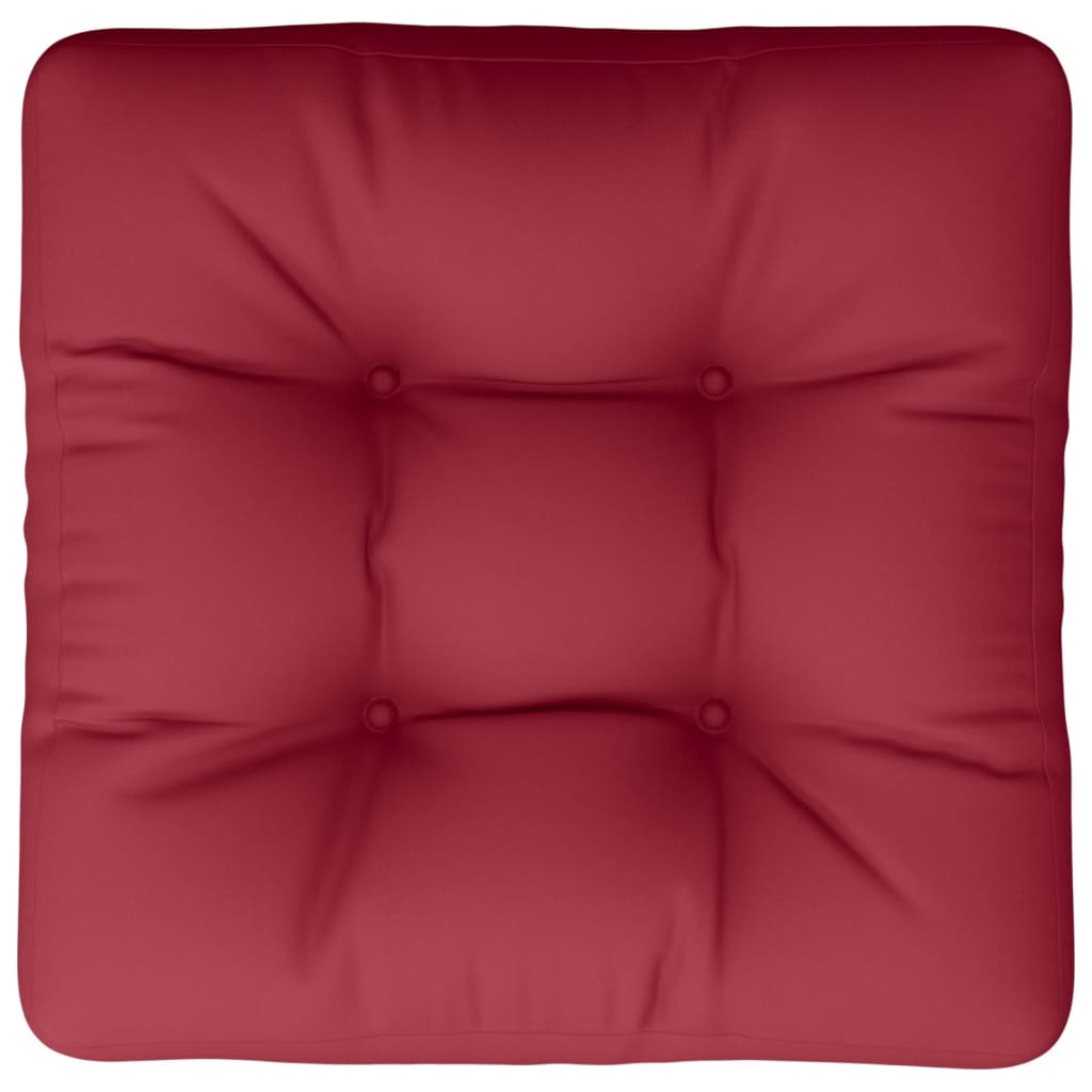 Coussin de palette bordeaux 60x60x12 cm Tissu