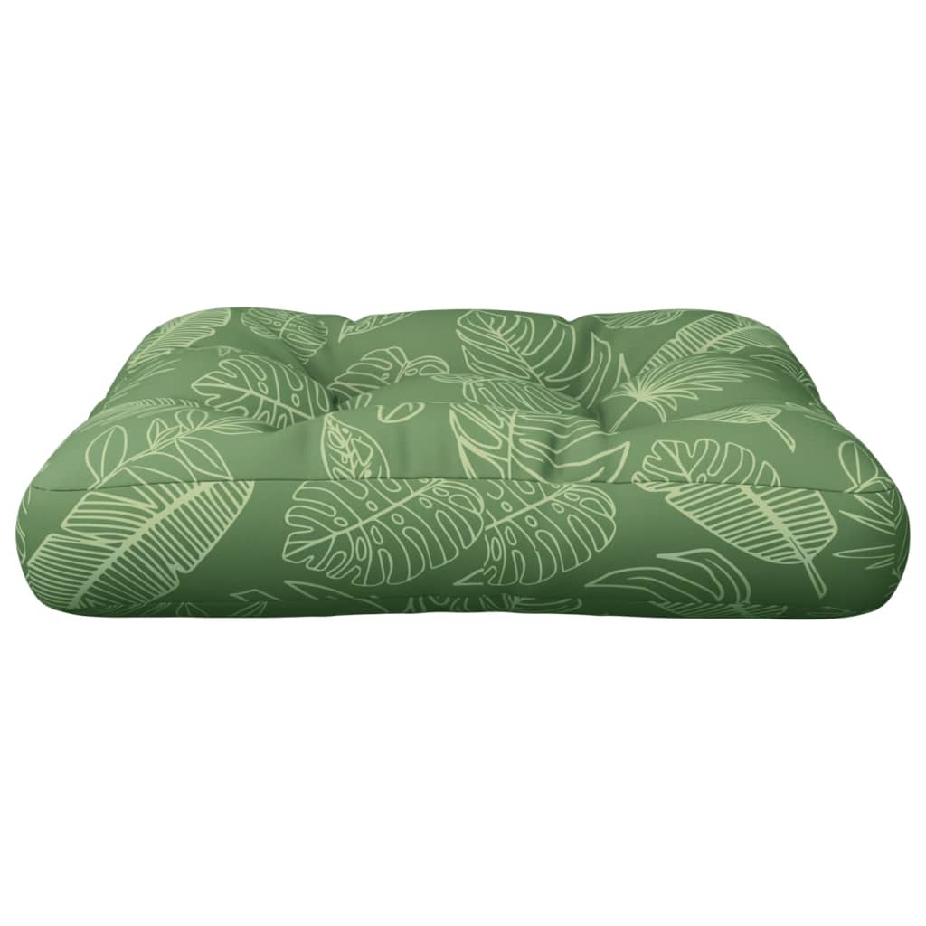 Pallet Cushion Leaf Pattern 60x60x12 cm Fabric