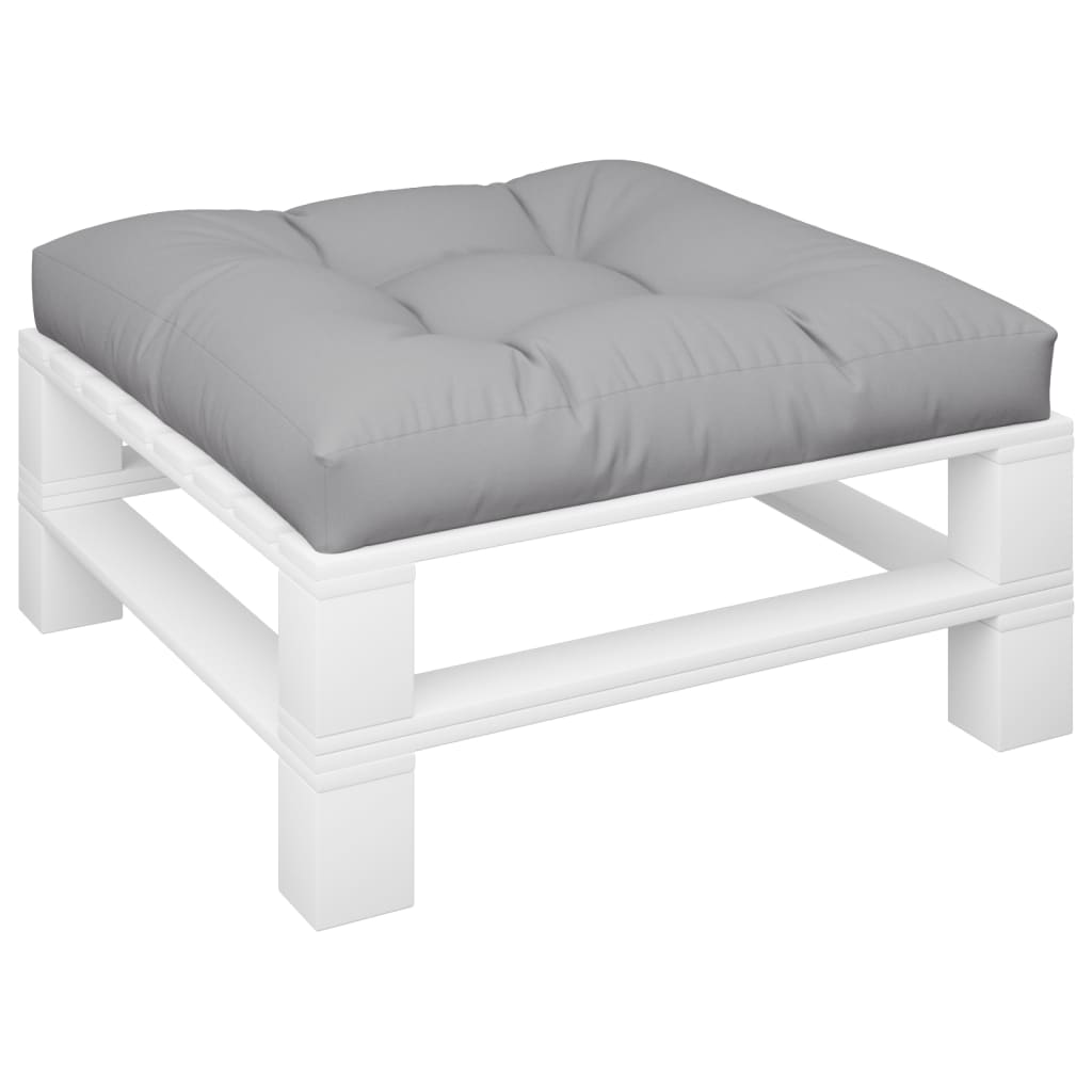 Coussin de palette gris 70x70x12 cm en tissu