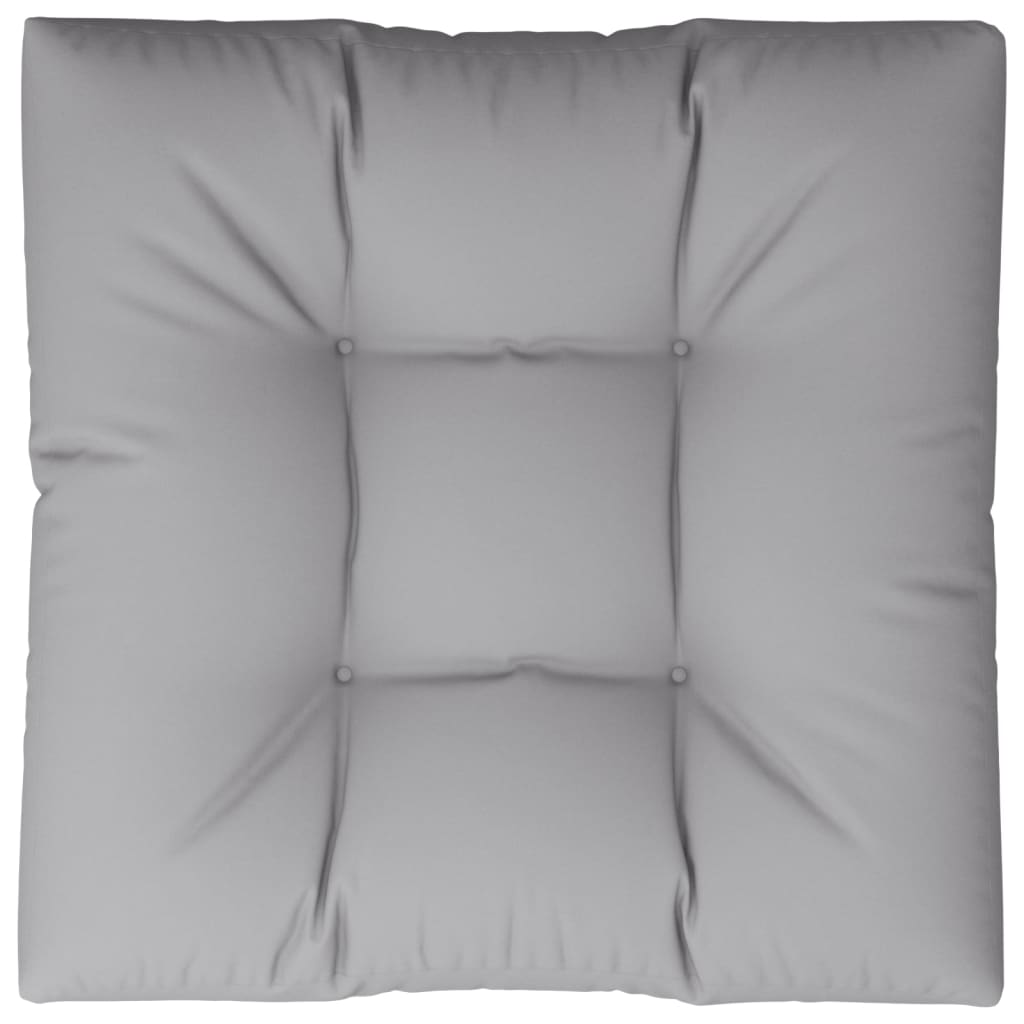 Coussin de palette gris 70x70x12 cm en tissu