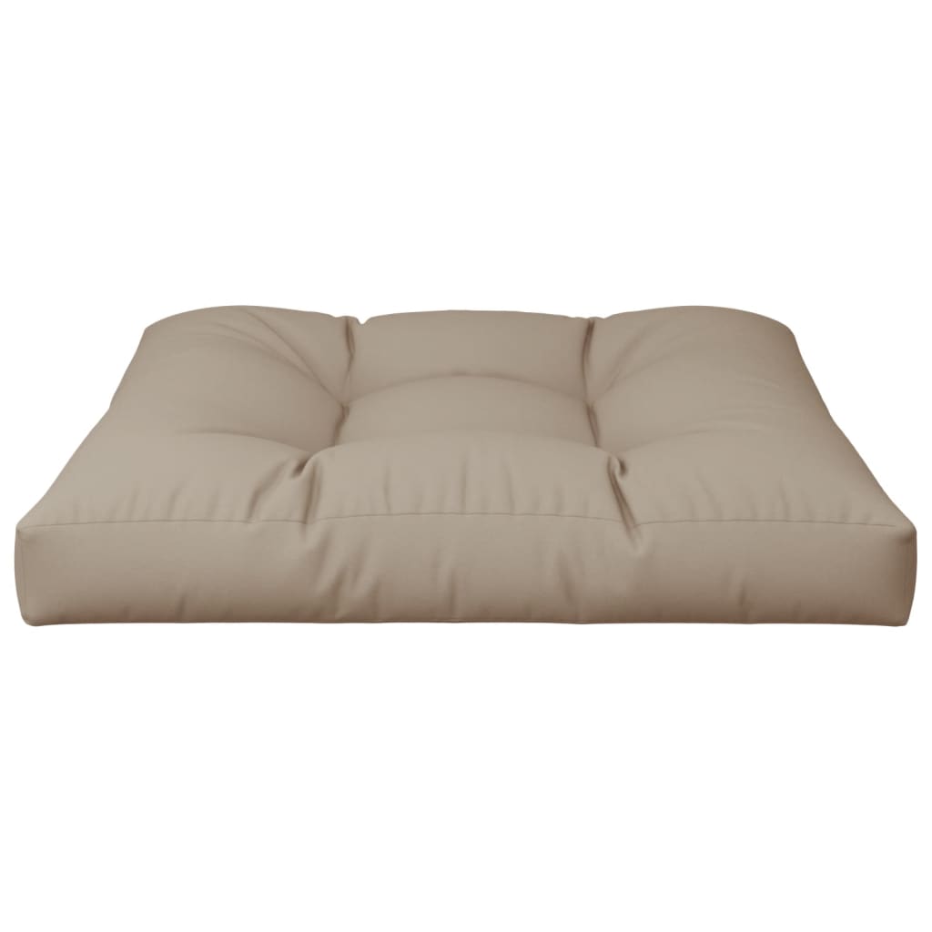 Palettenkissen Taupe 70x70x12 cm Stoff