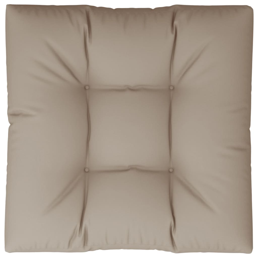 Palettenkissen Taupe 70x70x12 cm Stoff