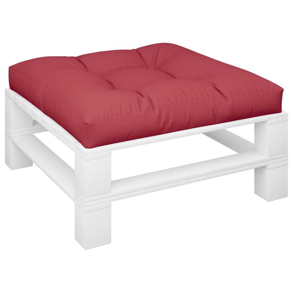 Pallet Cushion Wine Red 70x70x12 cm Fabric