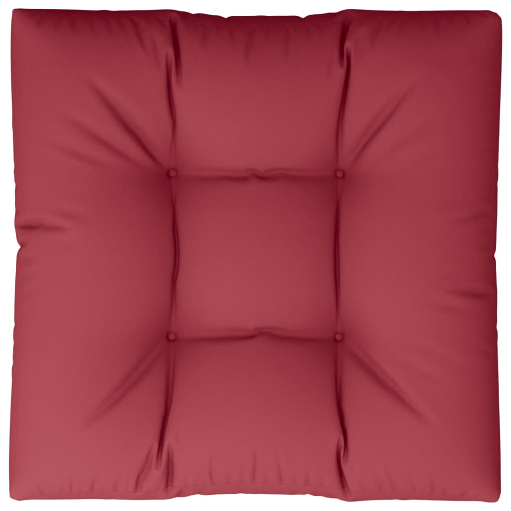 Pallet Cushion Wine Red 70x70x12 cm Fabric