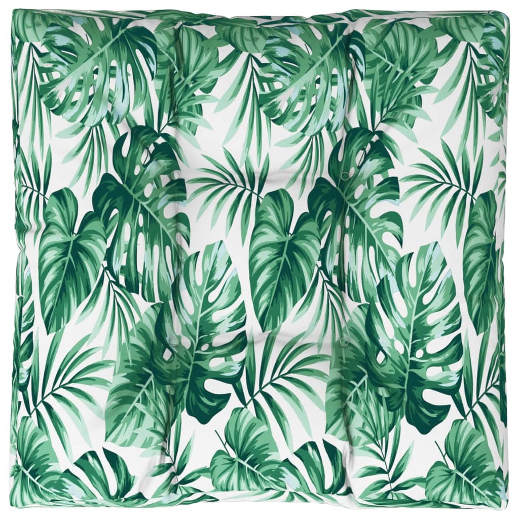 Pallet Sofa Cushion Leaf Pattern 70x70x12 cm