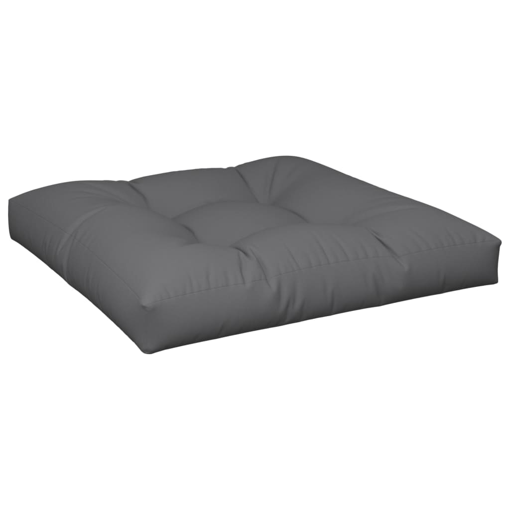 Coussin pour palette anthracite 80x80x12 cm tissu